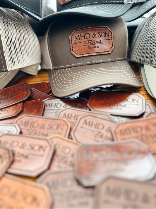 leather patch hats