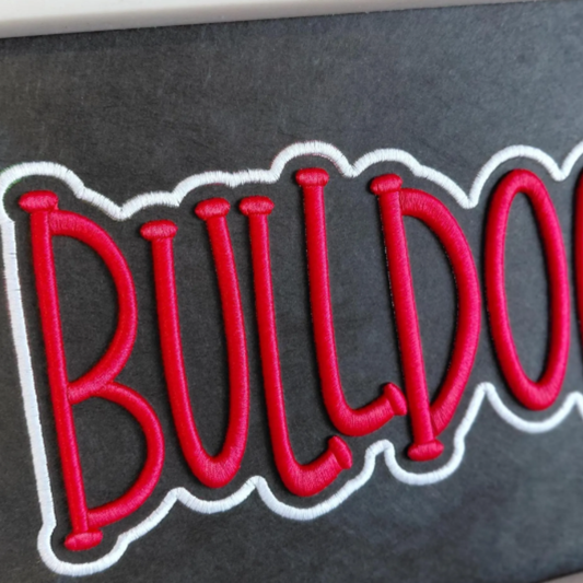 Puff Bulldog Embroidery