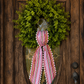Striped Christmas Wrreath Sash