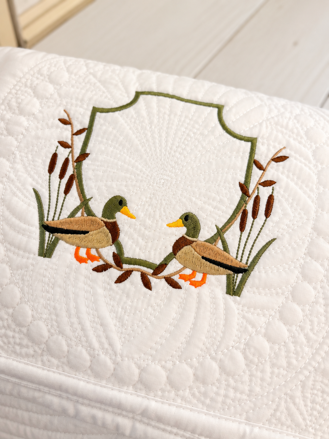 Malard Duck Baby Crest Embroidery