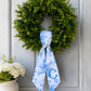 Blue Floral Wreath Sash